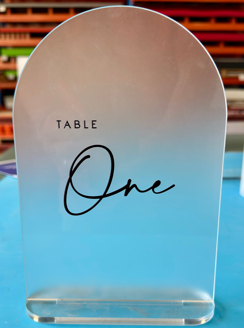 A5 Size (210x148mm) UV Printed Acrylic Table Numbers