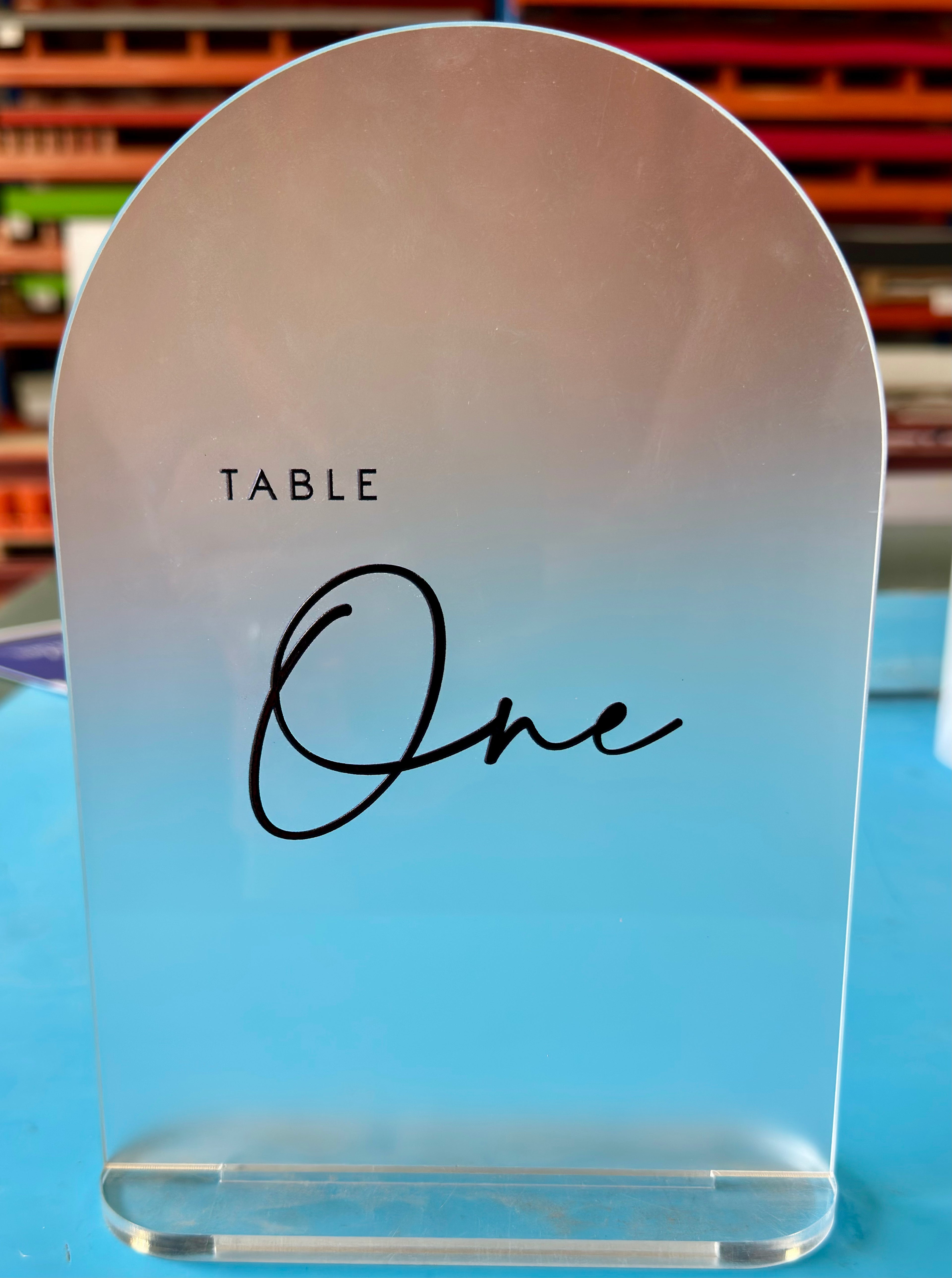 A5 Size (210x148mm) UV Printed Acrylic Table Numbers