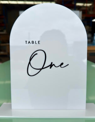 A5 Size (210x148mm) UV Printed Acrylic Table Numbers
