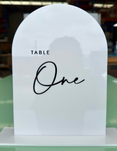 A5 Size (210x148mm) UV Printed Acrylic Table Numbers