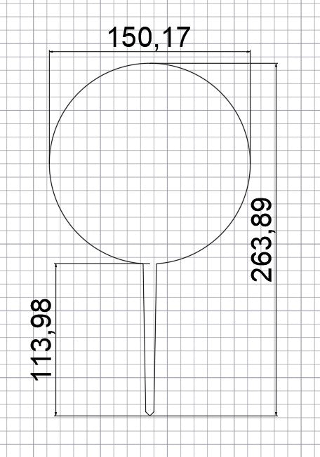 150mm Acrylic Blank Cake Topper