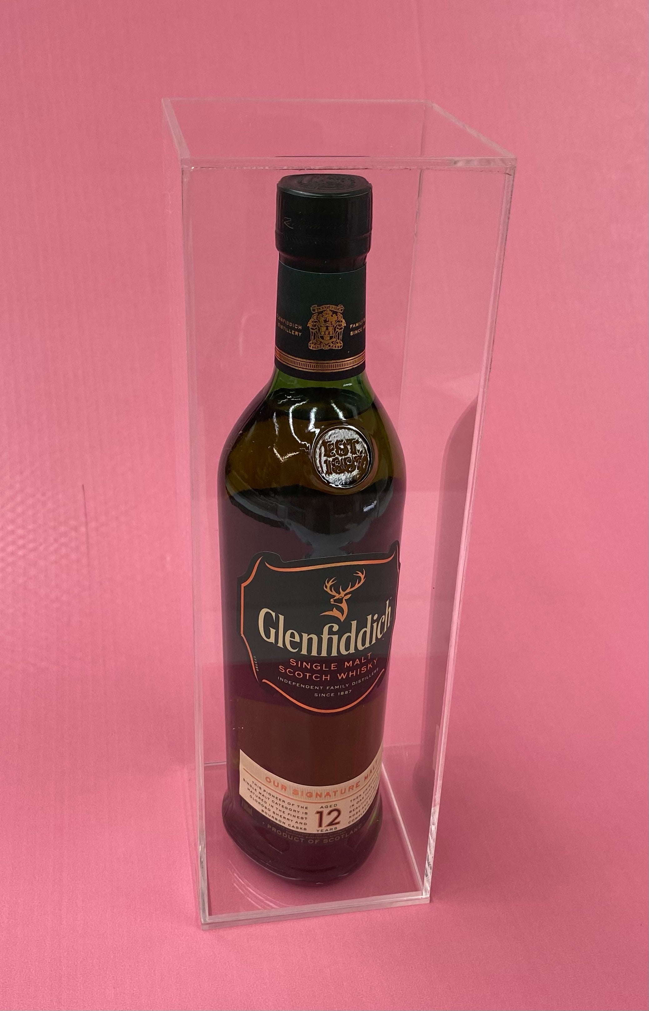 Acrylic Bottle Display Case (130x130x350mm)