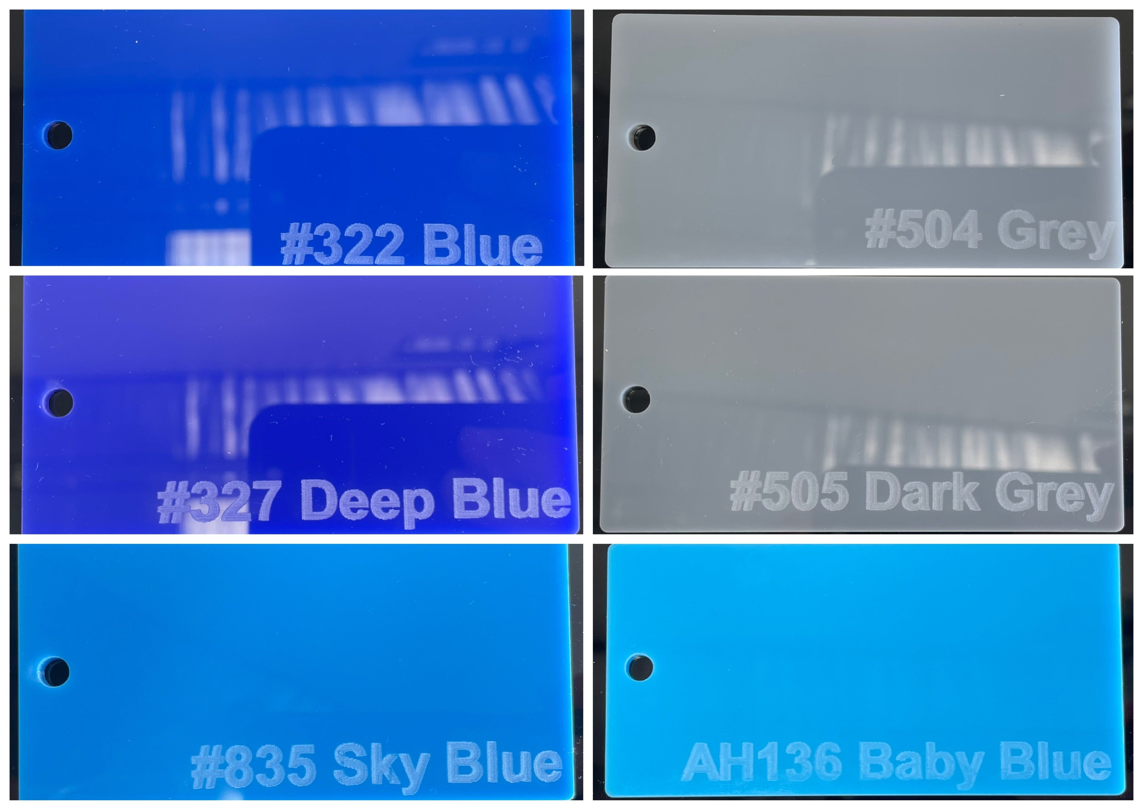 90x50x3mm Acrylic Blank Place Cards