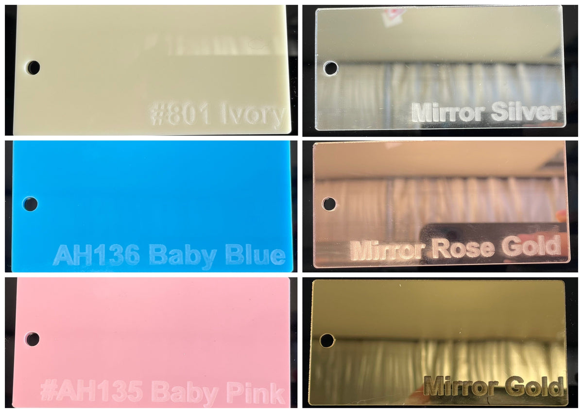 100x50x3mm Acrylic Blank Place Cards
