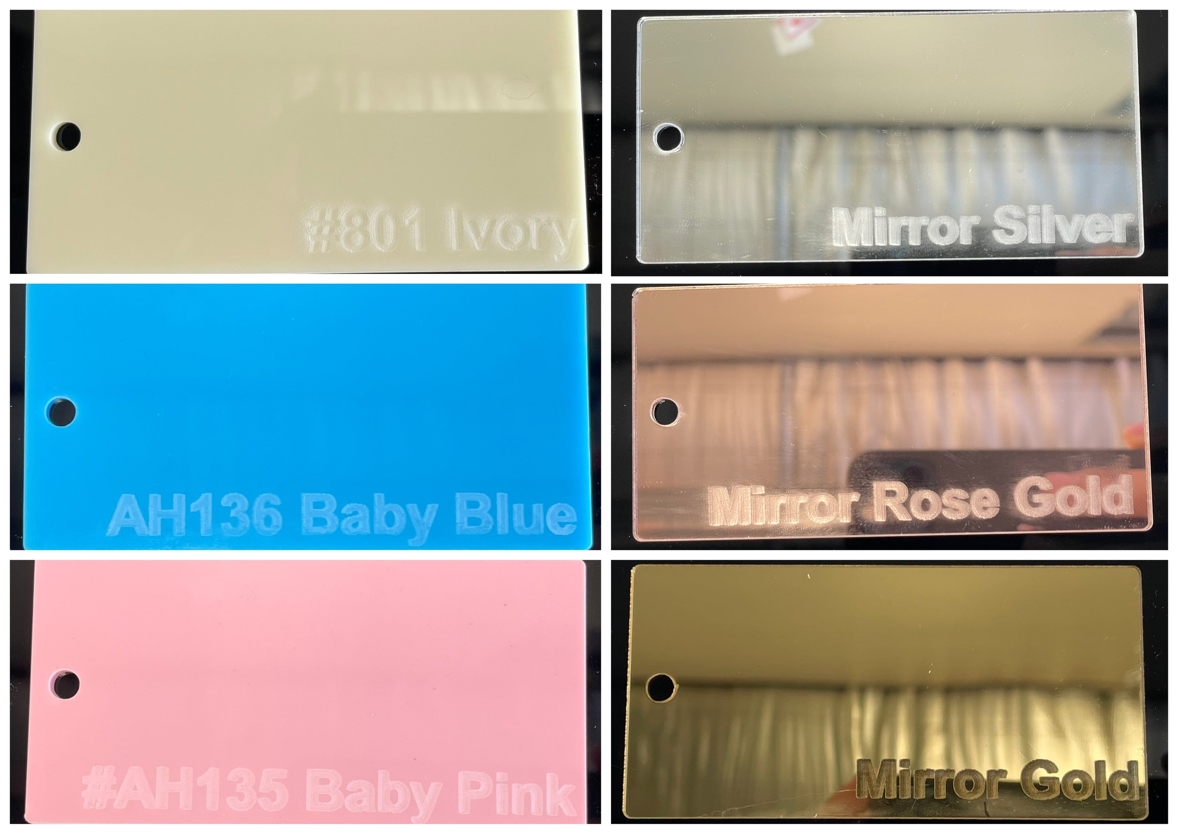 Wavy Acrylic Blank Place Cards